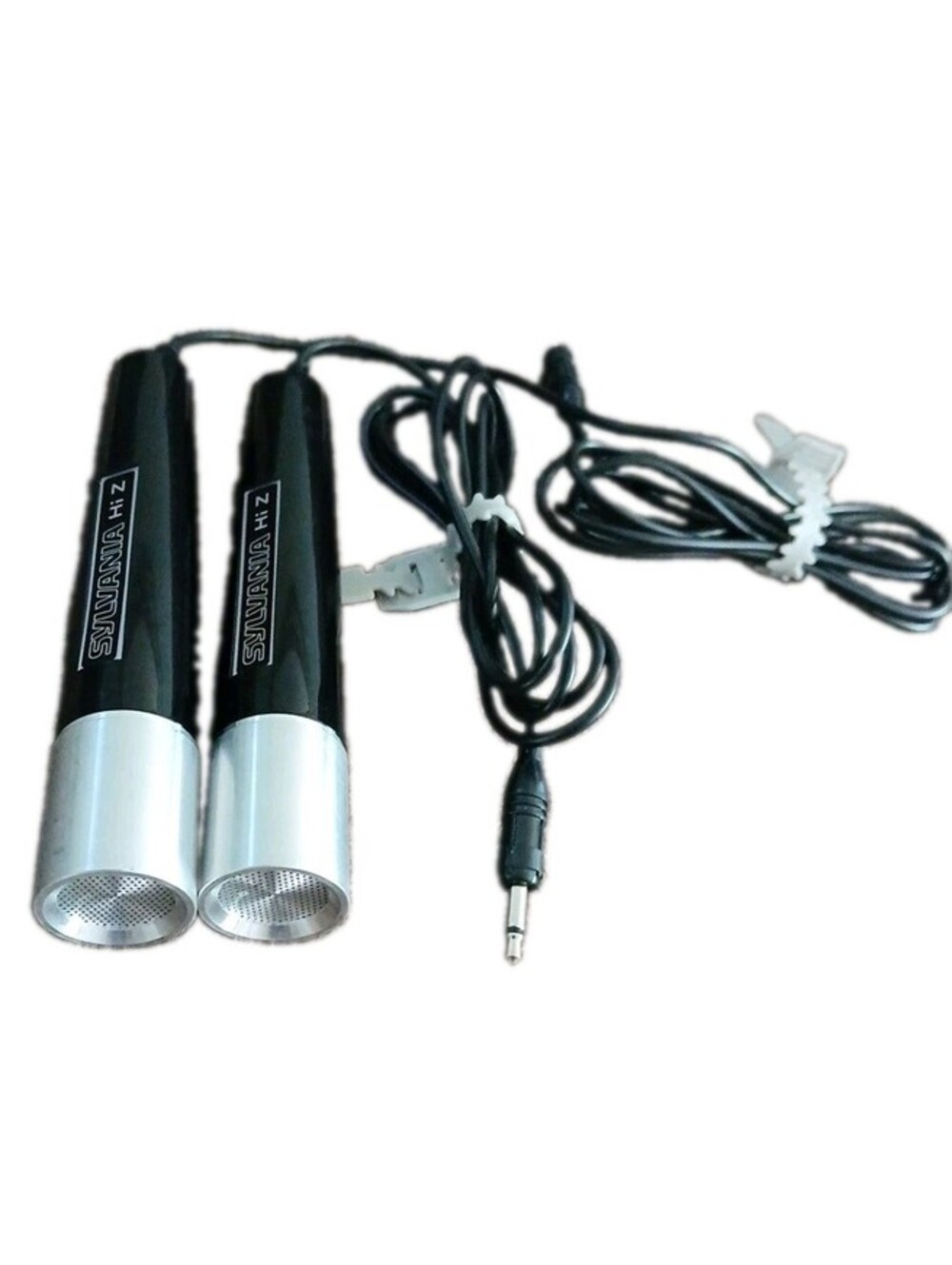 Vintage Lot of 2 Small Sylvania Hi Z Microphones Made In Japan